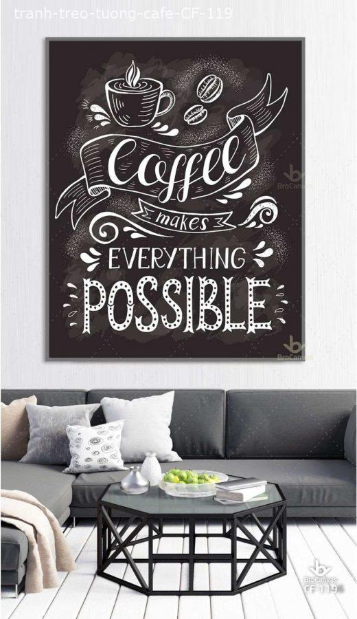 Mẫu Tranh Trang trí Typography đẹp cho Không gian Cafe 2 Mãu tranh phù hợp với quán cafe