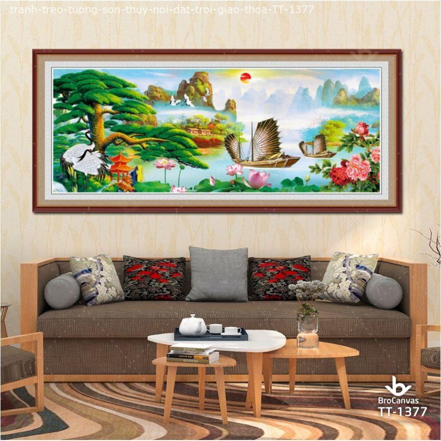 Khung Tranh Treo Tường Phòng Khách Hiện Đại 14 Tranh treo tường: "Sơn thủy nơi đất trời giao hòa" TT-1377