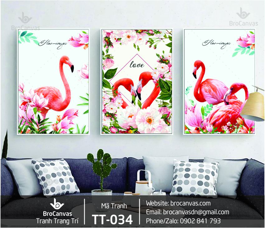 Đâu là địa chỉ cung cấp tranh treo tường Bình Dương uy tín? 23 Tranh Trang Trí Bộ 3 Chim Hạt Đỏ TT-034 | Brocanvas.com