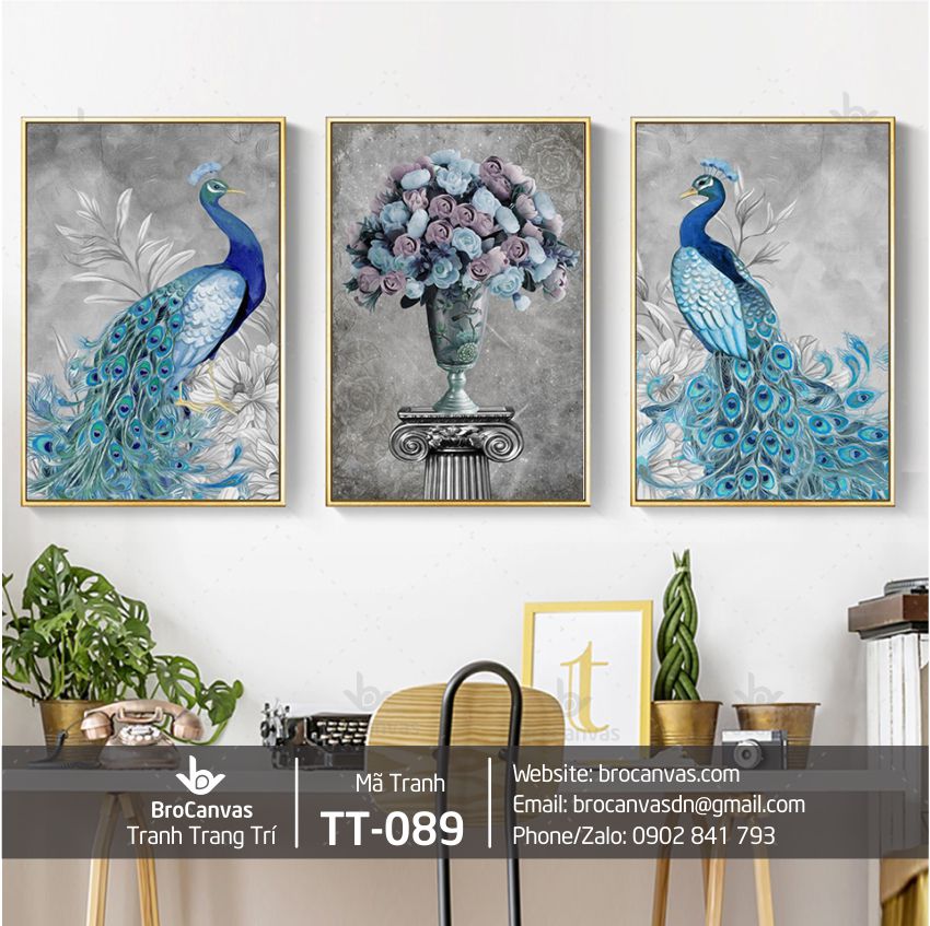 Quà Tặng Tân Gia Nhà Mới Ý Nghĩa - Độc Đáo 5 Tranh trang trí treo tường phong thủy TT 089
