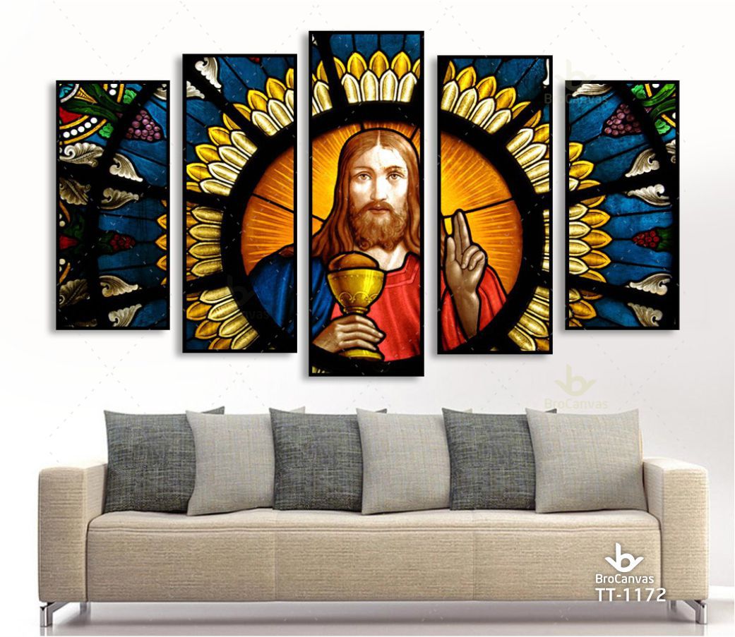 Những cách decor phòng khách tinh tế và độc đáo chỉ với tranh canvas 5 Tranh Trang Trí Ánh Sáng Của Chúa TT 1172 | Brocanvas.com