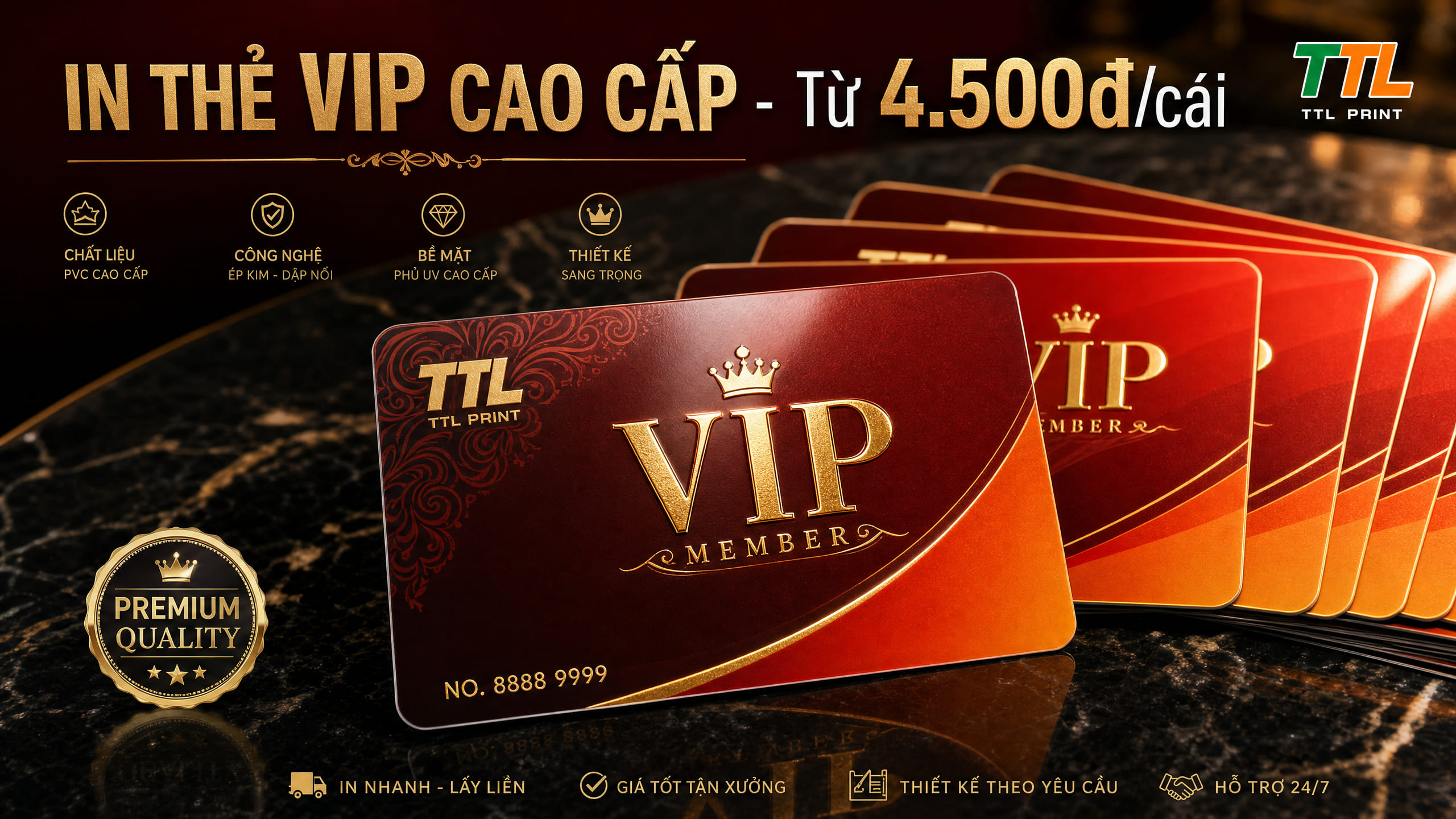 In Thẻ VIP Cao Cấp ‒ Nâng Tầm Đẳng Cấp Và Giá Trị Thương Hiệu