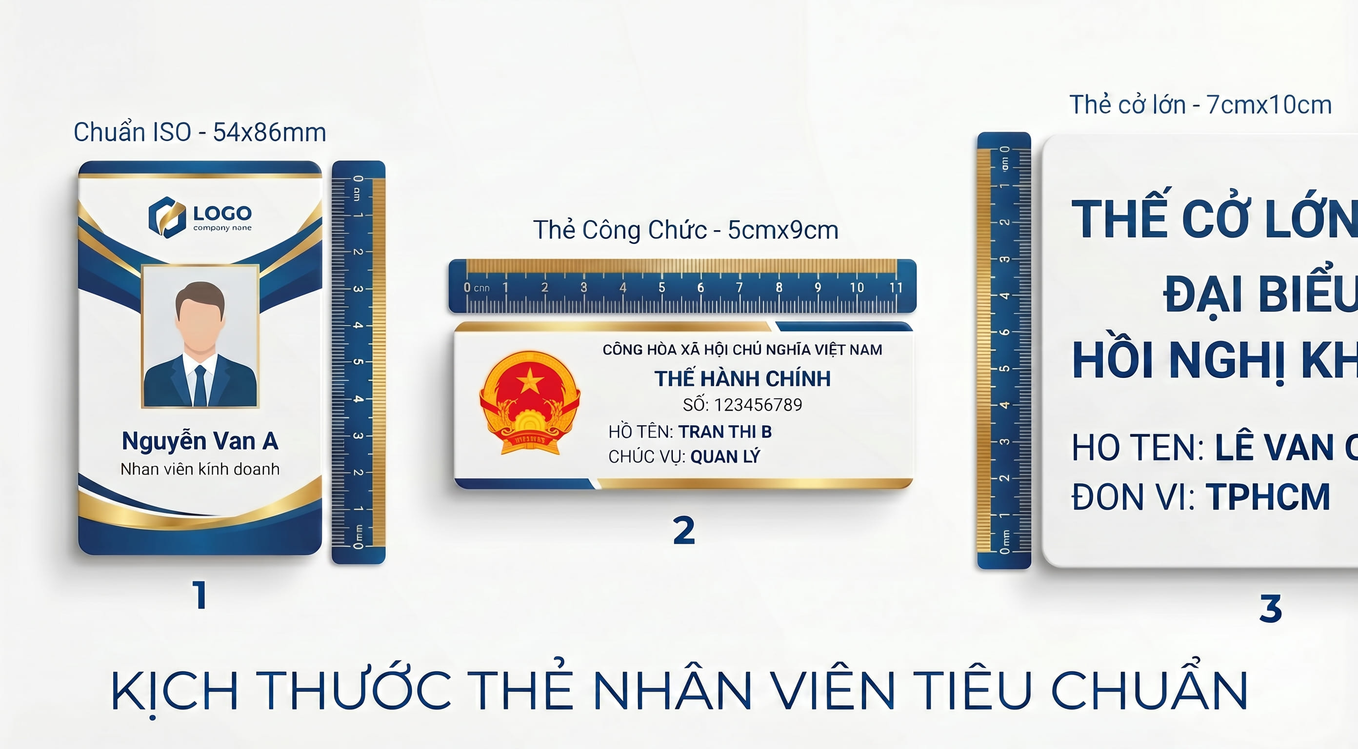 Kích Thước Thẻ Nhân Viên Tiêu Chuẩn – ISO, Hành Chính & Cỡ Đặc Biệt