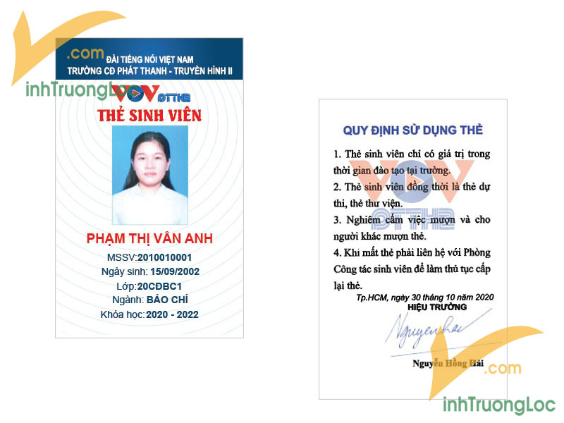 Làm thẻ sinh viên giá rẻ theo yêu cầu tại TPHCM