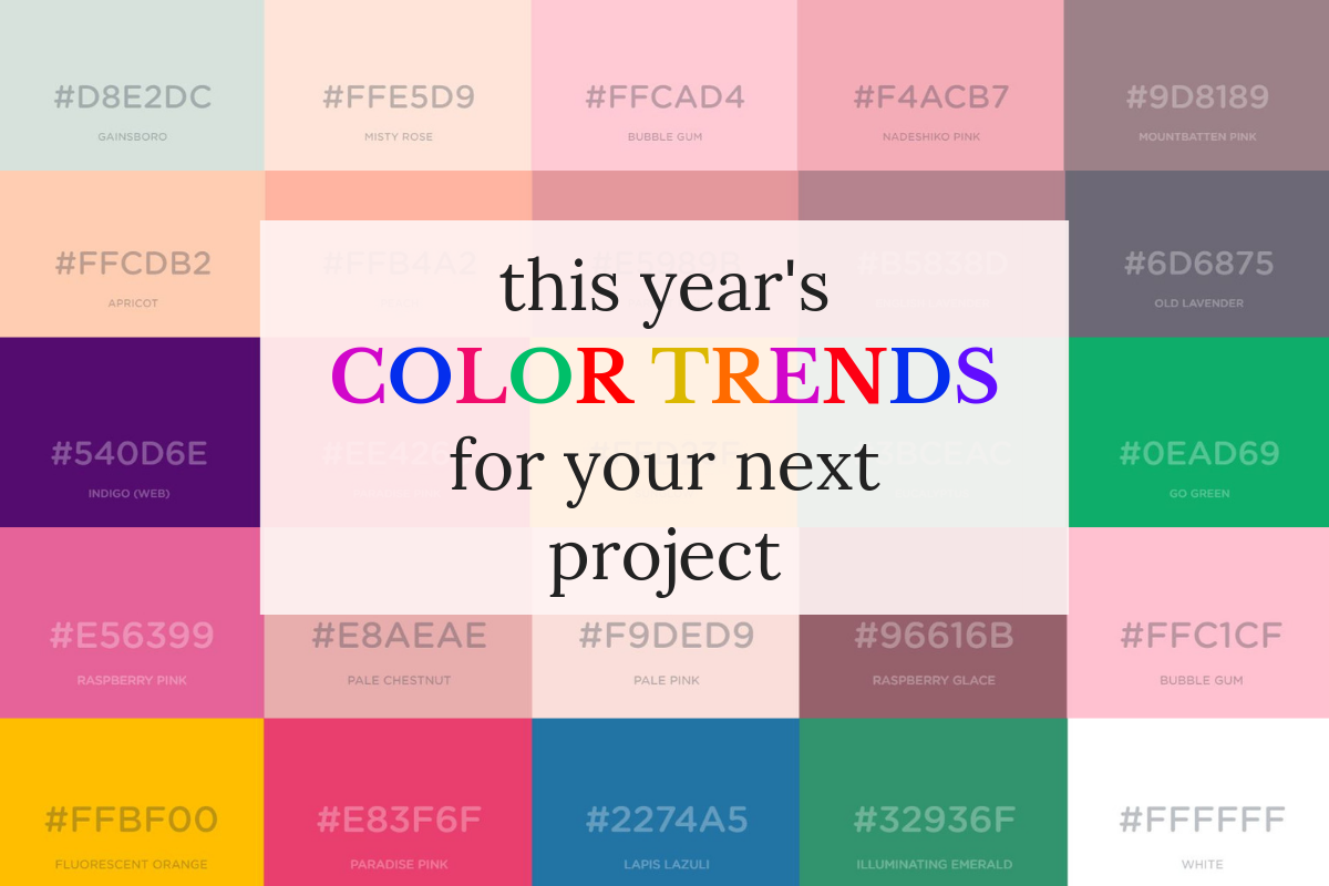 COLOR TRENDS FOR GRAPHIC DESIGNERS
