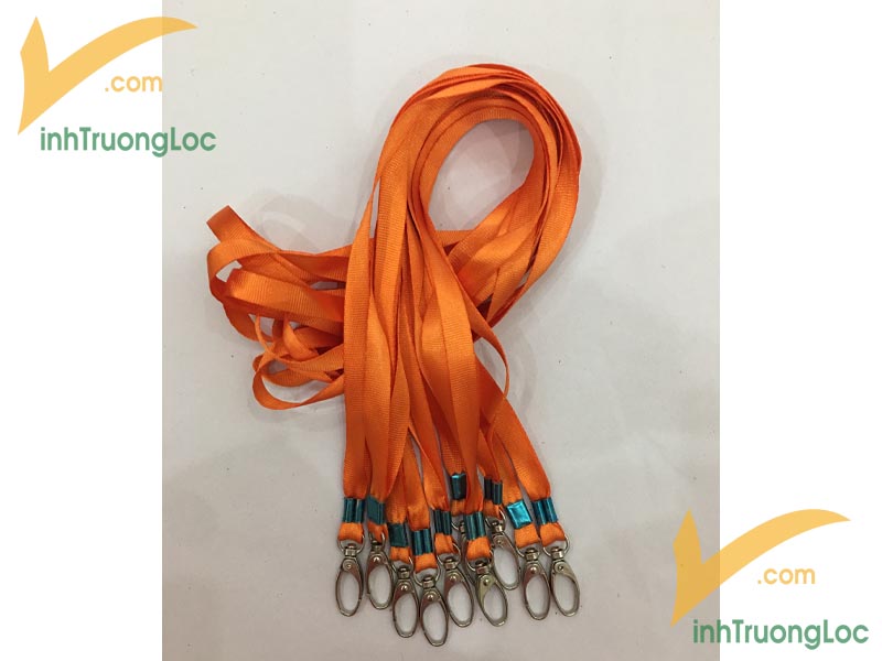 Dây đeo thẻ màu cam sáng 10mm giá rẻ mẫu 6