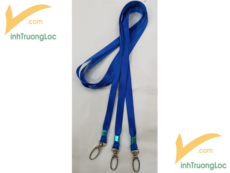 Mẫu dây đeo thẻ màu xanh dương rộng 10mm loại 1