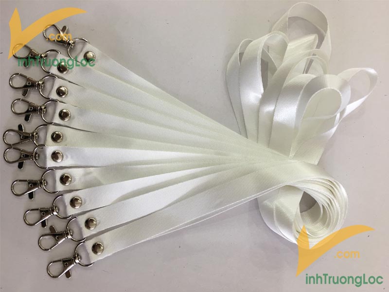 Dây đeo trắng trơn không in móc giọt nước 15mm