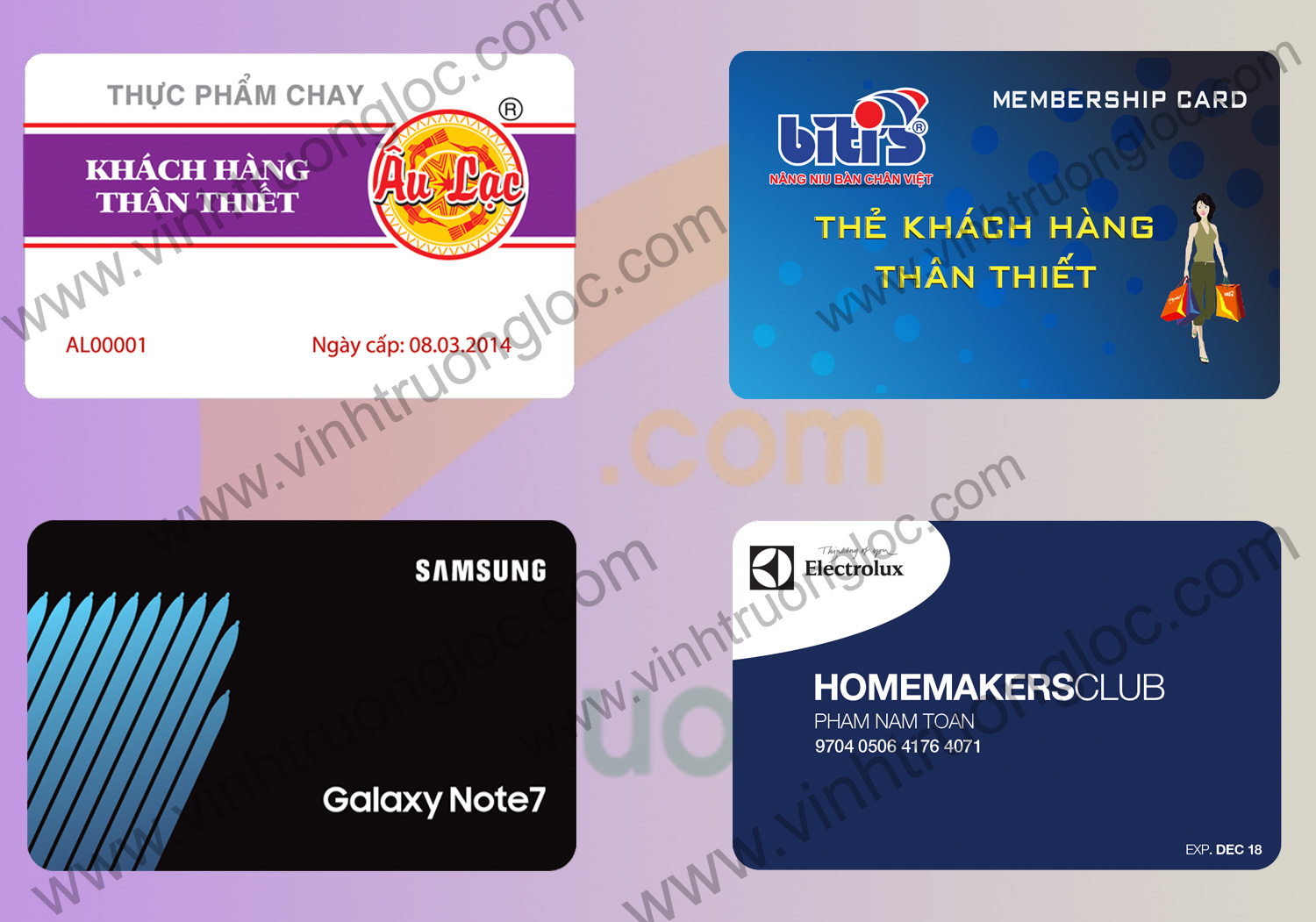 mẫu thẻ khách hàng thân thiết