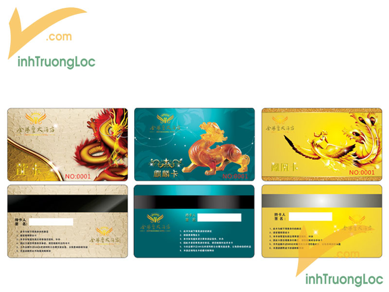 Mẫu thẻ phong thủy sang trọng cho khách hàng cao cấp
