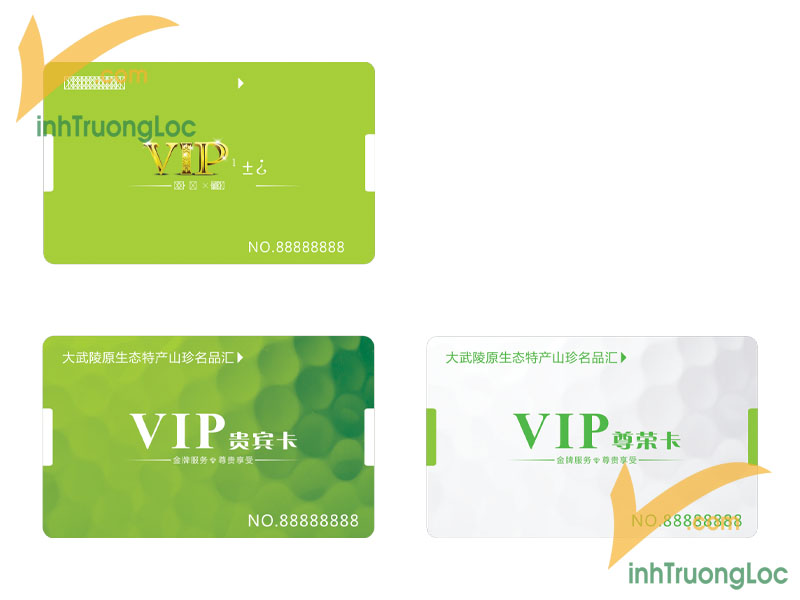 Mẫu thẻ VIP member tông màu xanh lá và trắng đẹp mắt