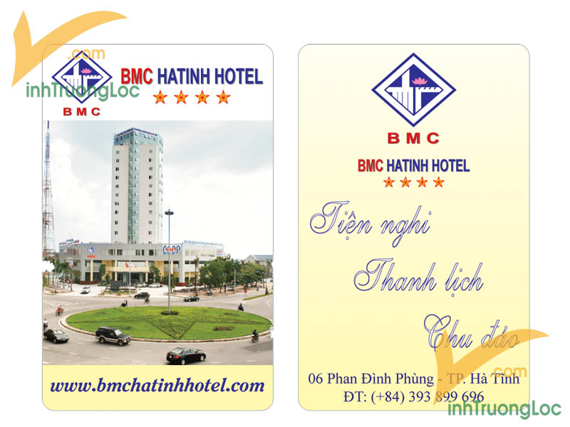 Mẫu thẻ ra vào thông minh BMC HaTinh Hotel