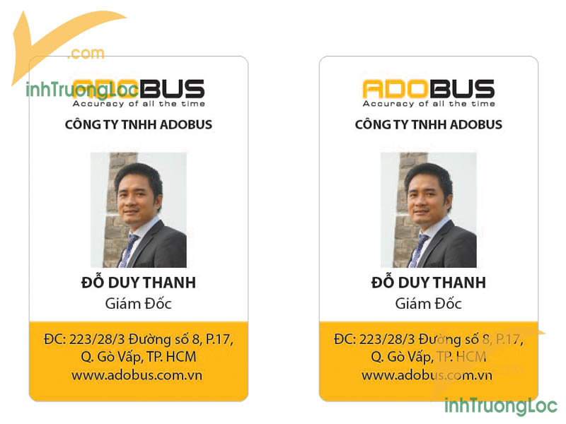 Mẫu thẻ Giám đốc và nhân viên công ty TNHH Adobus