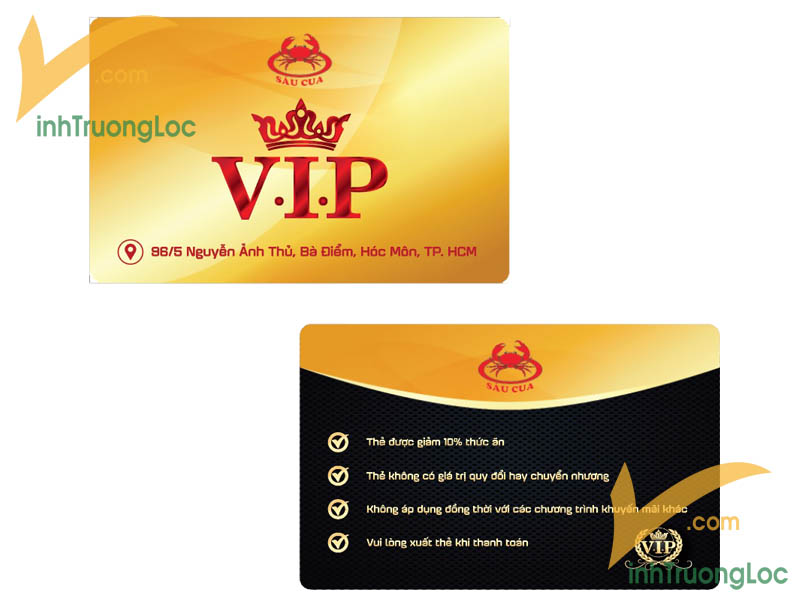 Thẻ dành cho khách hàng VIP nhà hàng Sáu Cua