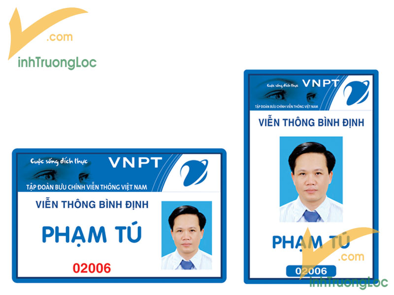Thẻ nhân viên VNPT được thiết kế chuyên nghiệp và đẹp mắt để phù hợp với văn hóa doanh nghiệp của VNPT. Hãy xem ảnh để khám phá thiết kế tinh tế và các chi tiết độc đáo trên thẻ nhân viên này.