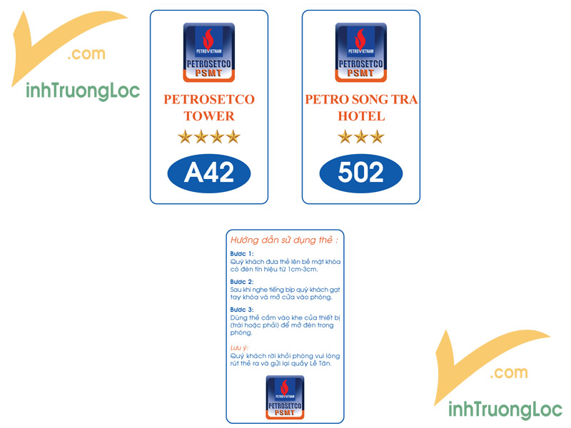 Mẫu thẻ ra vào Công ty Petrosetco PSMT