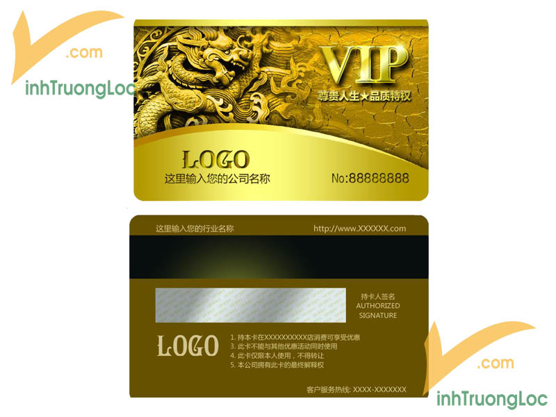 Thẻ thành viên VIP mẫu mã đẹp cao cấp