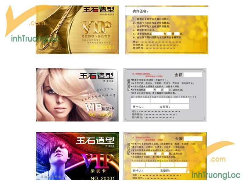 Thẻ thành viên VIP dành cho khách hàng làm tóc thân thiết 