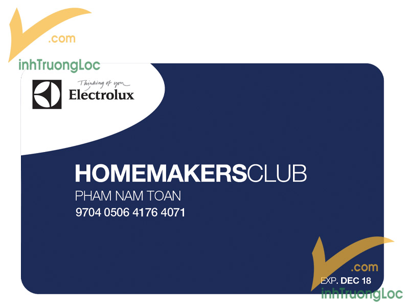 Mẫu thẻ VIP HomeMakersClub mẫu ngang