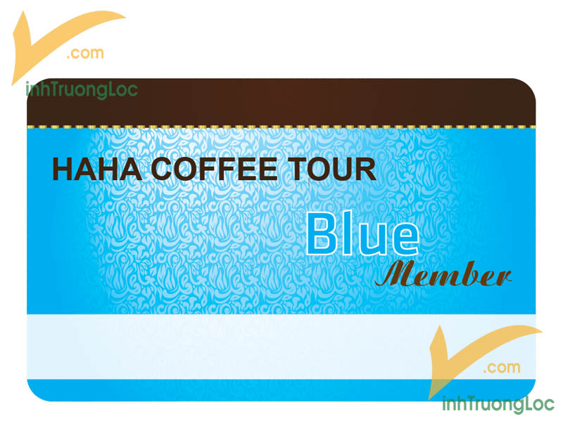 Thẻ VIP mẫu ngang sang trọng Haha Coffee Tour