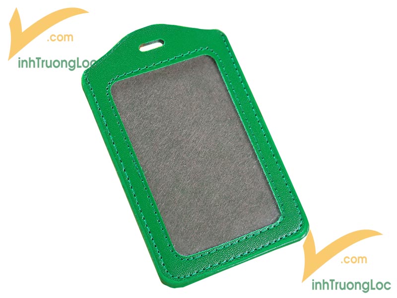 Mẫu bao da Simily đựng thẻ xanh lá kiểu dọc