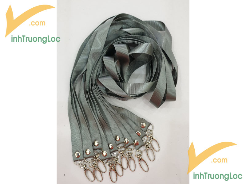 Mẫu dây đeo màu xám trơn không in 20mm