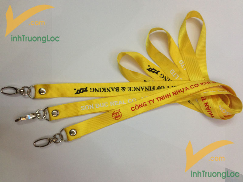 Mẫu dây đeo thẻ nhân viên 15mm màu vàng loại 4