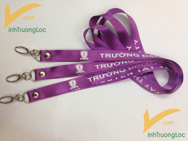 Mẫu dây đeo lụa Đại học Nguyễn Tất Thành 15mm