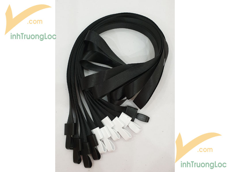 Mẫu dây đeo đen trơn 15mm phụ kiện móc nhựa