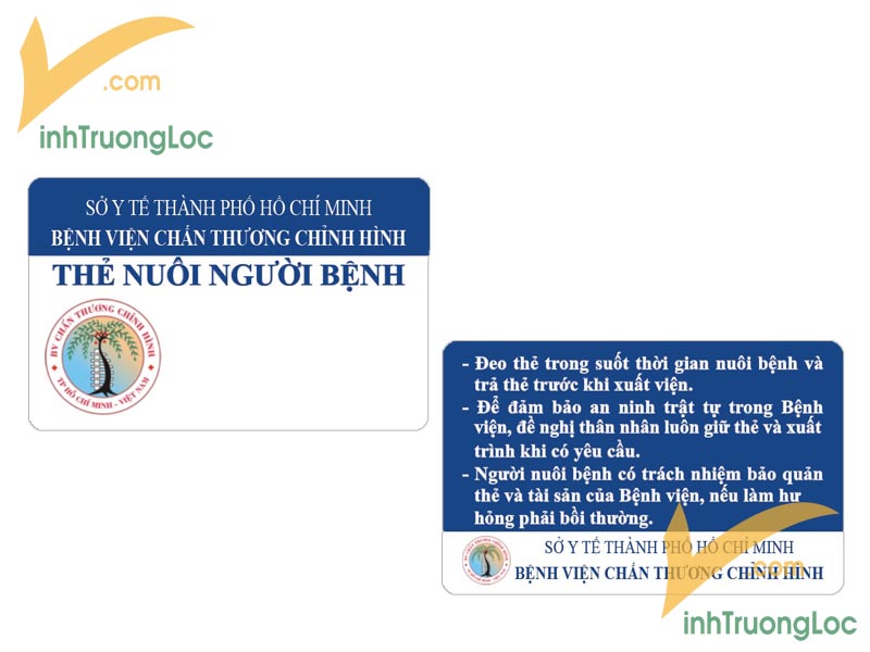 Mẫu thẻ nuôi người bệnh bệnh viện Chấn Thương Chỉnh Hình