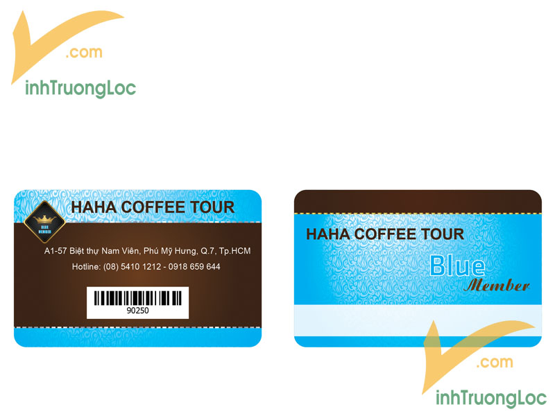 Thẻ thành viên ngang Haha Coffee Tour