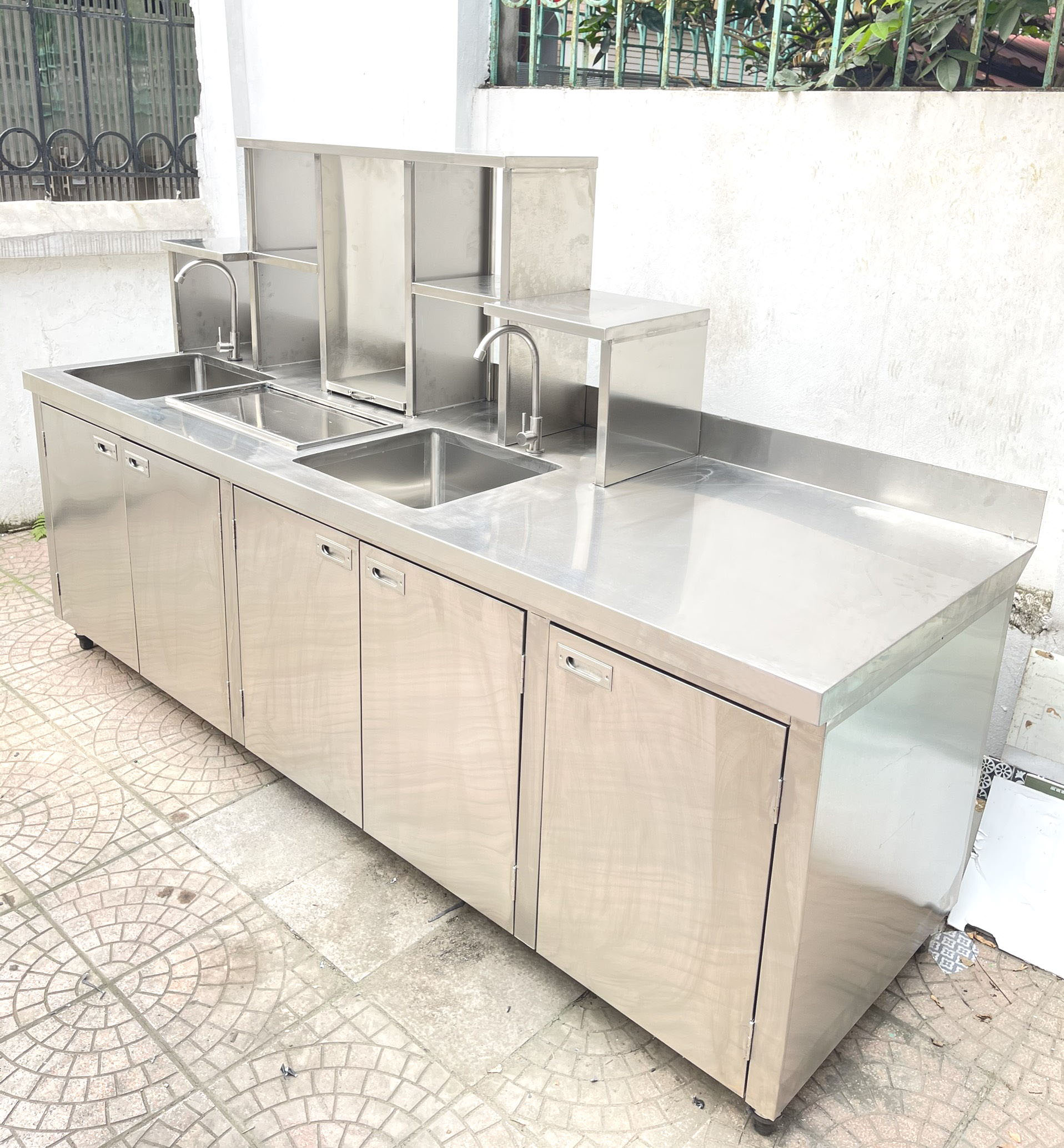 QUẦY PHA CHẾ TRÀ SỮA BOSS 2M3 INOX