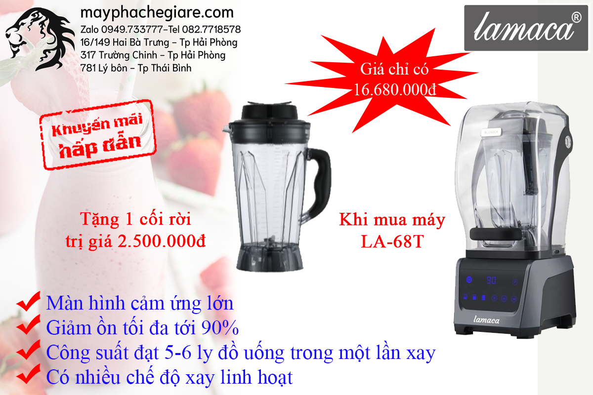 MÁY XAY SINH TỐ CẢM ỨNG LA-68T NEW