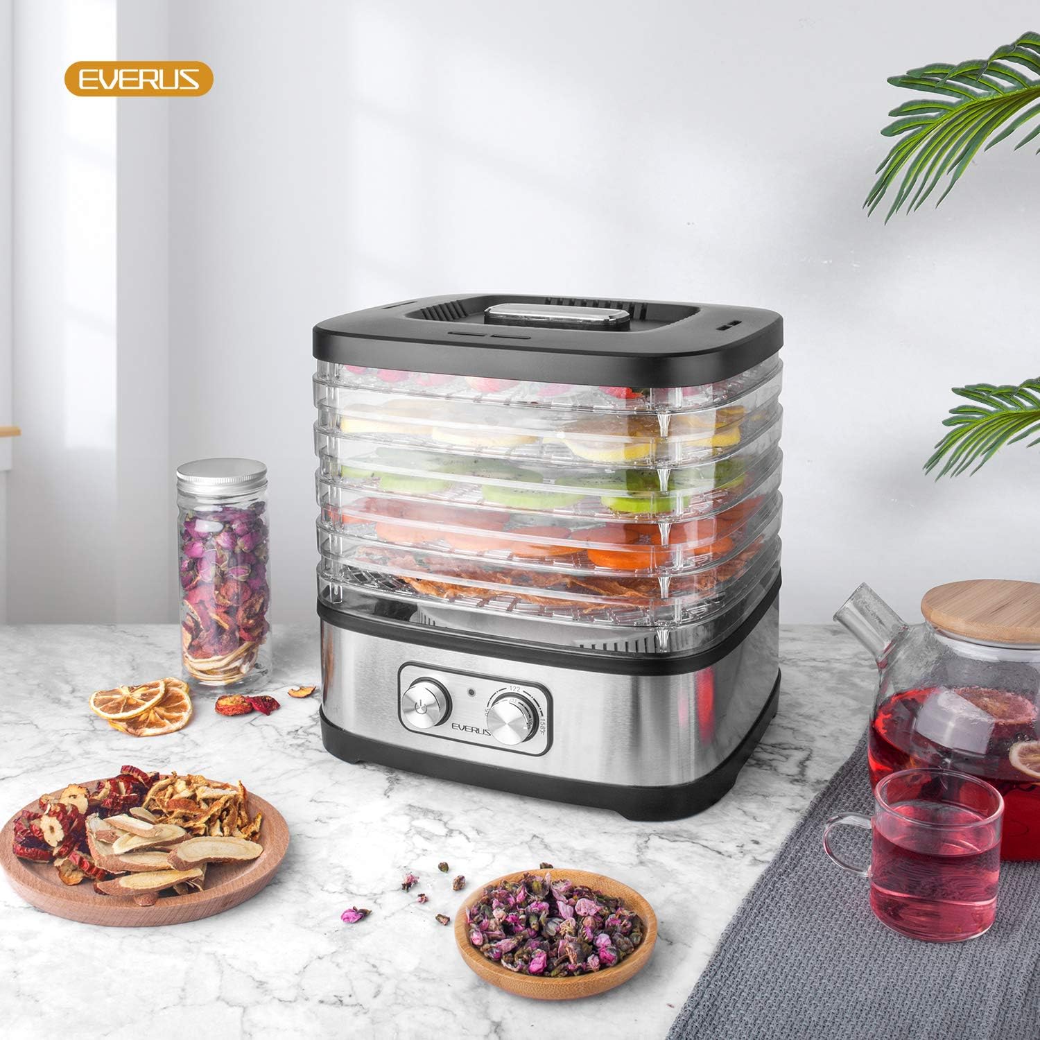 Máy Sấy Thực Phẩm 5 Khay Boss Kolax Công Nghệ Châu Âu (Đức) 240W Sấy Hoa Quả, Thịt Khô, Thảo Mộc Tại Nhà