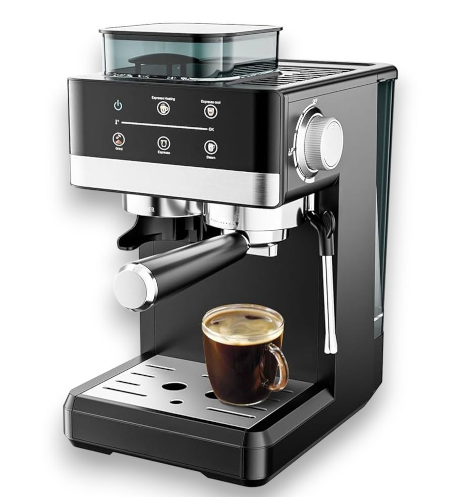 Máy Pha Cafe Bán Tự Động Gắn Kèm Máy Xay Hạt Boss CM5520