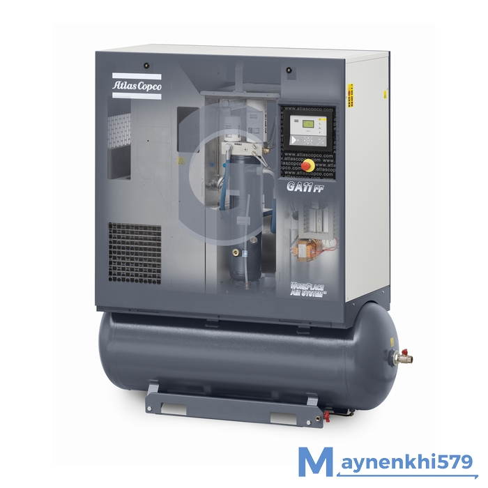 Máy nén khí trục vít Atlascopco 11kW 15Hp (2011) cũ