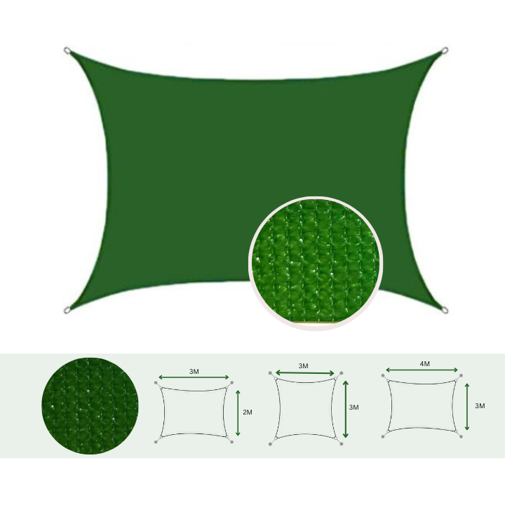 Lưới che sân vườn - Che nắng 90% -Lưới che tứ giác nhiều kích thước