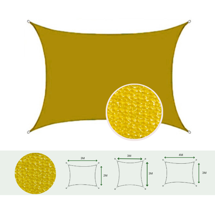 Lưới che sân vườn - Che nắng 90% -Lưới che tứ giác nhiều kích thước