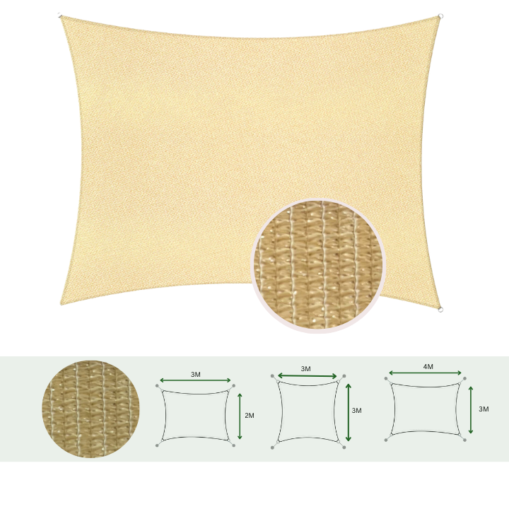 Lưới che sân vườn - Che nắng 90% -Lưới che tứ giác nhiều kích thước