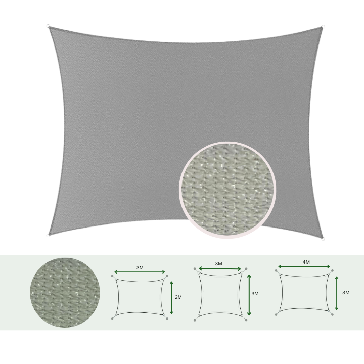 Lưới che sân vườn - Che nắng 90% -Lưới che tứ giác nhiều kích thước