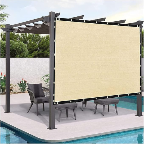 Lưới che sân vườn - Lưới che nắng 90% - 340GSM Màu Kem