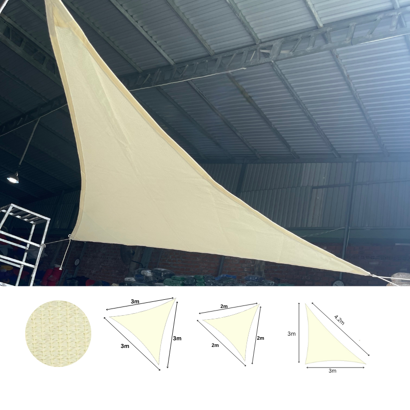 Lưới Che Nắng Hàn Quốc 90% 325GSM Tam Giác 3x3x4.24m