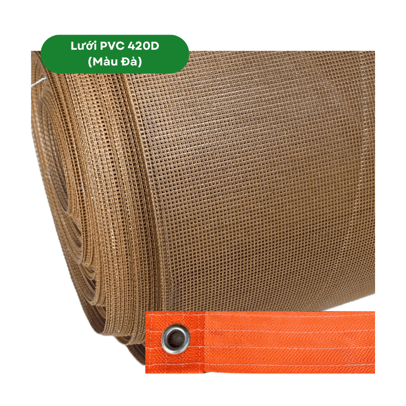 Lưới PVC420D May Dây Bẹ Polyester Che lối đi, lan can - Kích thước 0.4m x 3m - Nhiều màu
