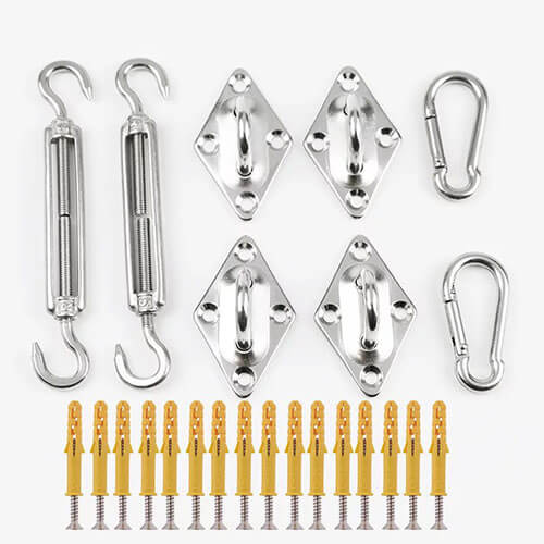 Bộ phụ kiện móc inox 304 dùng lắp đặt lưới che nắng