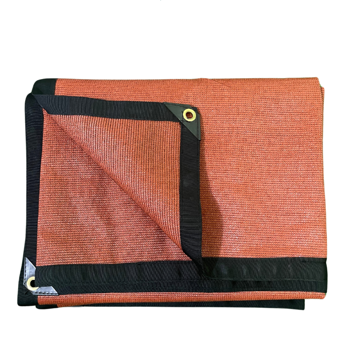 Lưới che sân vườn - Che nắng 90% - 340GSM Màu Đỏ Cam