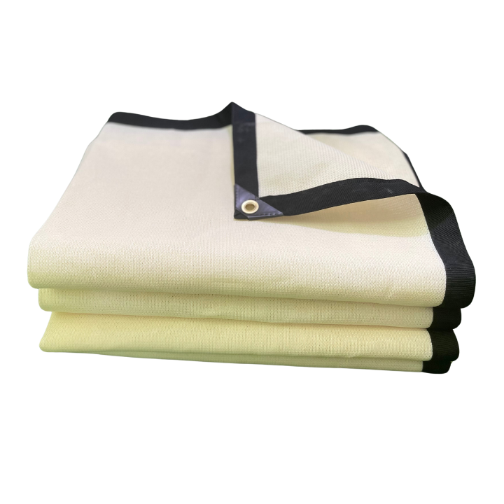 Lưới che sân vườn - Lưới che nắng 90% - 340GSM Màu Kem