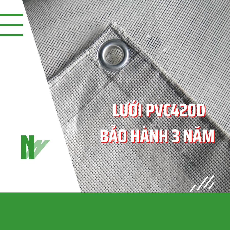 Lưới PVC may dây phản quang
