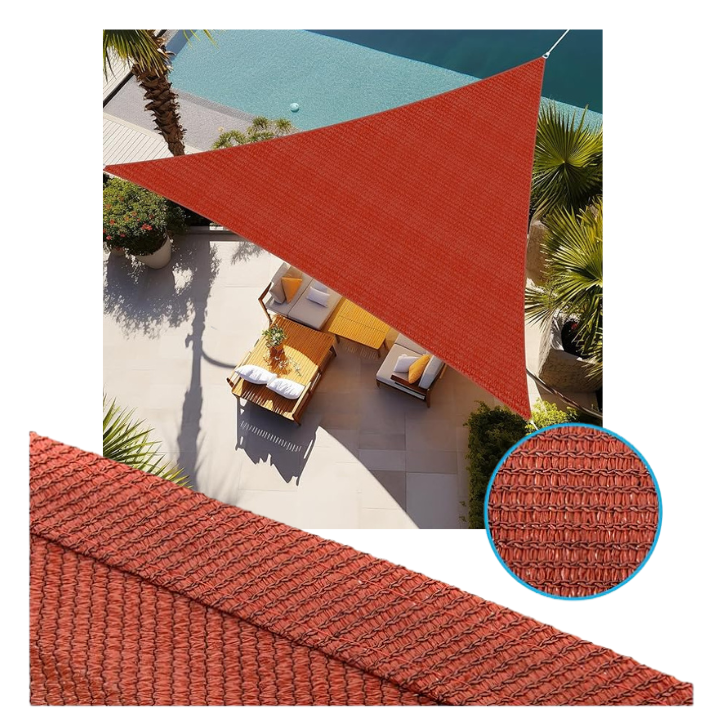 Lưới che nắng 90% - HDPE 325GSM Hàn Quốc- Tam giác đều 3x3x3m