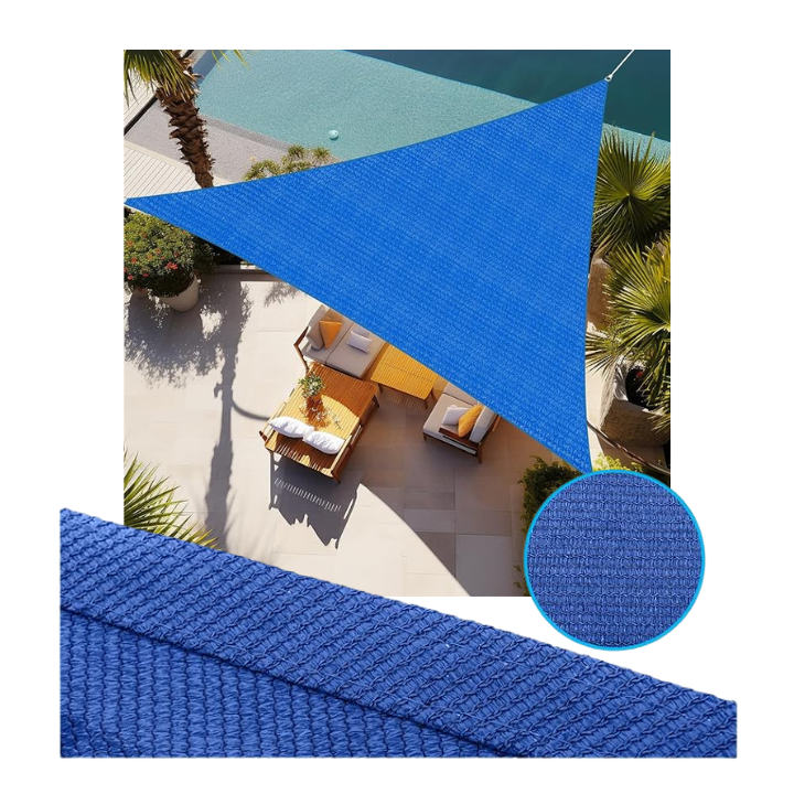 Lưới che nắng 90% - HDPE 325GSM Hàn Quốc- Tam giác vuông 3x3x4.24m
