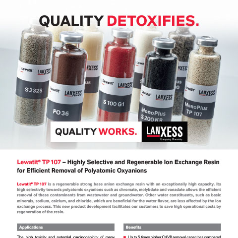 Catalogue hạt nhựa Lewatit® TP 107 Catalogue hạt nhựa Lewatit® TP 107